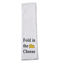 Load image into Gallery viewer, LEVLO Funny Cheese Lovers Gift Fold in The Cheese Kitchen Towels Kitchen Chef Towels Gifts Baking Towels (Fold in The Cheese)
