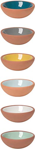 Now Designs Terracotta Pinch Bowls, Set of 6, Multicolor(5046001)
