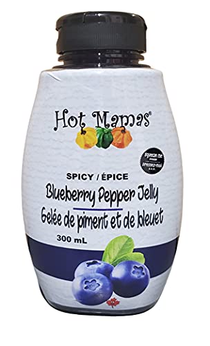 Hot Mamas Spicy Blueberry Pepper Jelly in Squeezable Bottle, 300ml