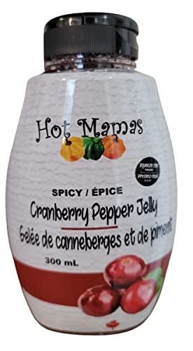 Hot Mamas Spicy Cranberry Pepper Jelly in Squeezable Bottle, 300ml