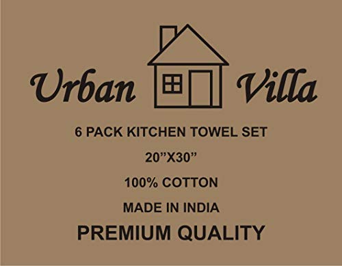 Urban Villa Kitchen Towels Cuisine Stripes Premium Quality 100% Cotton Dish  Towels Mitered Corners Ultra Soft (Size: 20X30 Inch) Red Multi Highly