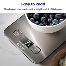 Load image into Gallery viewer, Etekcity Food Kitchen Scale, Digital Grams and Ounces for Weight Loss, Baking, Cooking, Keto and Meal Prep, Small, 304 Stainless Steel

