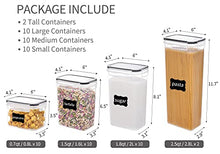 Load image into Gallery viewer, Vtopmart 32pcs Food Storage Container Set, Kitchen &amp; Pantry Organizers and Storage, BPA-Free Plastic Airtight Food Storage Container with Lids for Cereal , Flour and Sugar, Includes 32 Labels

