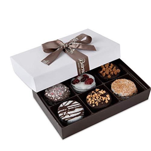 Barnetts Mothers Day Chocolate Gift Baskets, 6 Cookie Chocolates Box, Covered Cookies Holiday Gifts, Gourmet Prime Candy Basket Delivery, Edible Food Ideas From Son For Mom Wife Sister Daughter Women