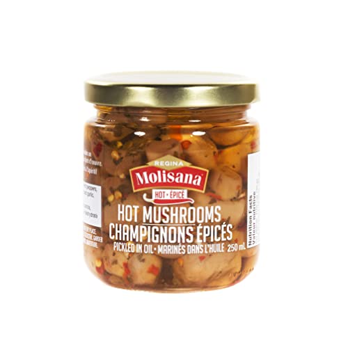 Regina Molisana Hot Pickled Mushrooms in Oil, 250 milliliters