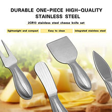 Load image into Gallery viewer, Cheese Knife Set-6 PC Stainless Steel Cheese with Cheese Slicer Cutter Spreader, Fork, charcuterie Board Accessories
