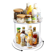 Load image into Gallery viewer, Homelove Turntable Lazy Susans Rack, 2-Tier Spice Spice Organizer Storage Rack Rotating for Kitchen Cabinet, Countertop, Bathroom, Makeup, Pantry
