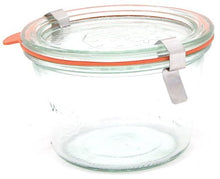 Load image into Gallery viewer, Weck 741 .25 Liter Mold Jars - 6 In A Set, With Lids, 6 Rings &amp; 12 Clamps
