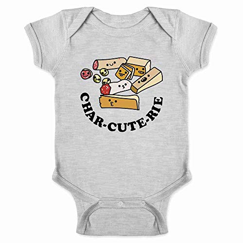 Pop Threads CharCUTErie Board Cute Funny Gray 6M Infant Baby Boy Girl Bodysuit