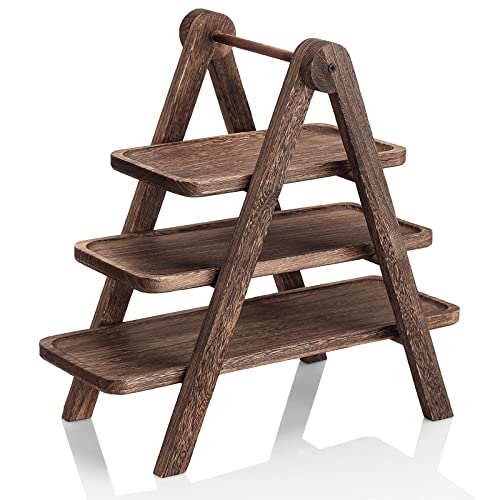 Nynelly Wood Tiered Serving Tray , 3 Tier Serving Stand, Wooden Servin –  Good Grazes