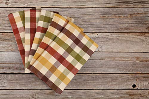 Urban Villa Set of 6 Kitchen Towels Highly Absorbent 100% Cotton Dish Towel  20X30 Inch with Mitered Corners Trendy Stripes Dove Grey /White Bar & Tea