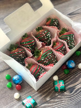 Load image into Gallery viewer, Merry &amp; Bright Chocolate Dipped Strawberries
